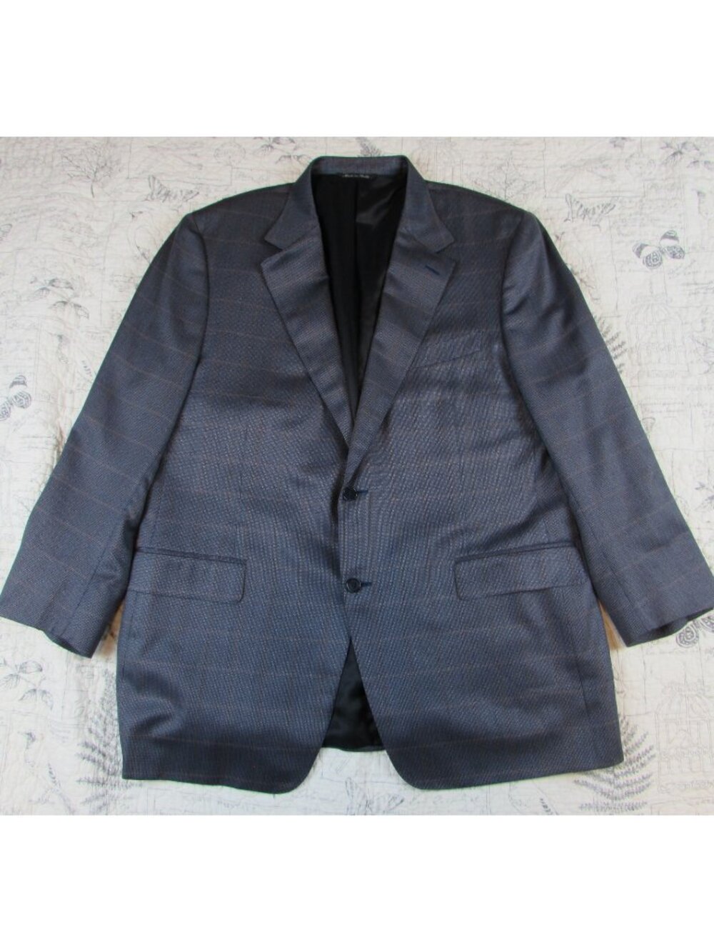 Canali  Sport Coat 48 R Wool Silk Windowpane Check Blazer Made  Italy 48 R READ